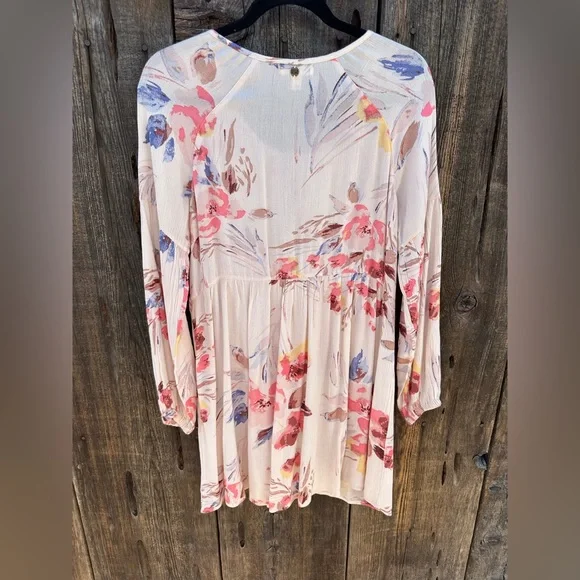 Billabong Until Tomorrow Floral Dress White & Pink Short Mini Casual Dress - Picture 7 of 16